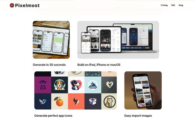 pixelmost generate your app in 30 seconds
