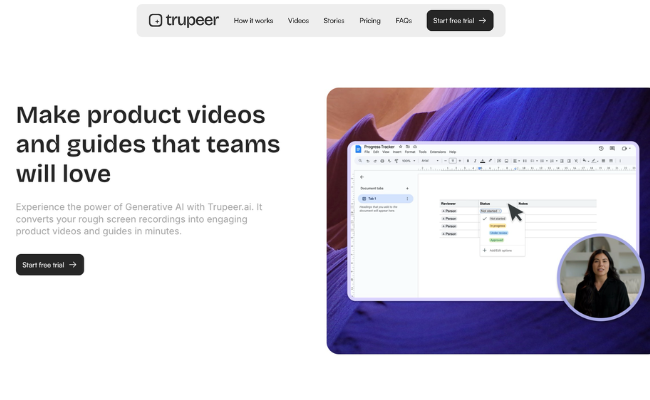 trupeer - make product videos and guides that teams will love