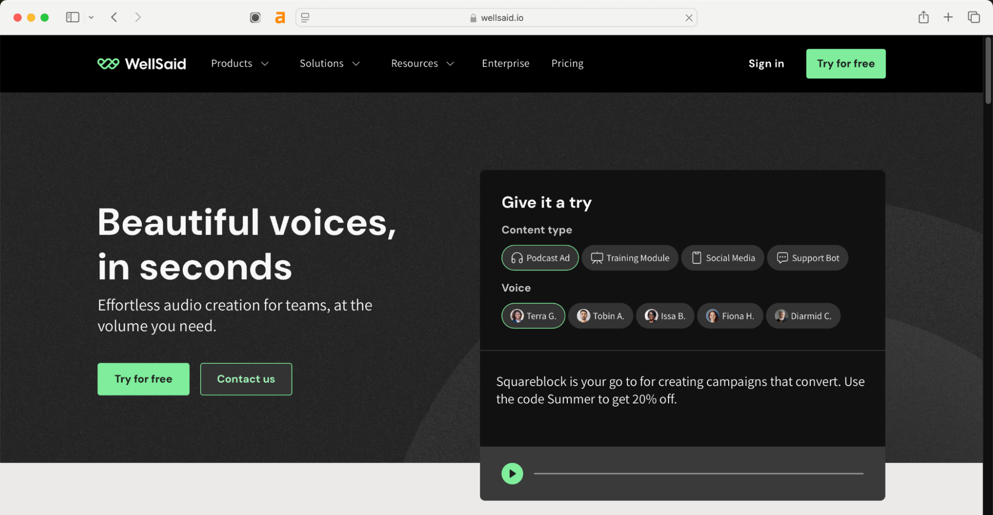 WellSaid Labs is one of the best Lovo AI alternatives.