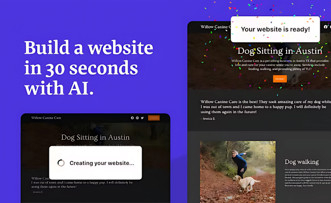 Durable Build a website in 30 seconds with AI