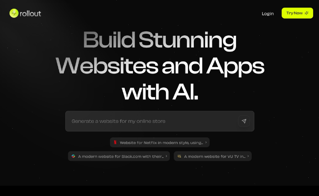 Rollout AI Build stunning websites and apps with AI