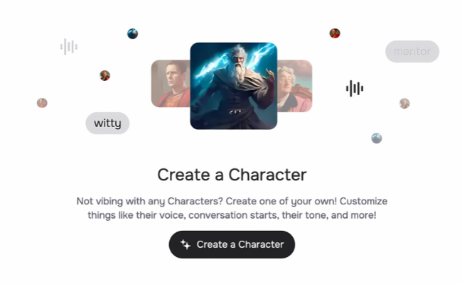 character ai create the character you want