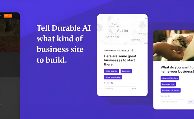 Durable Tell Durable AI what kind of business site to build