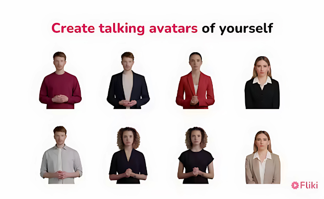 Fliki create talking avatars of yourself