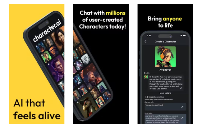 character ai chat with millions of user created characters