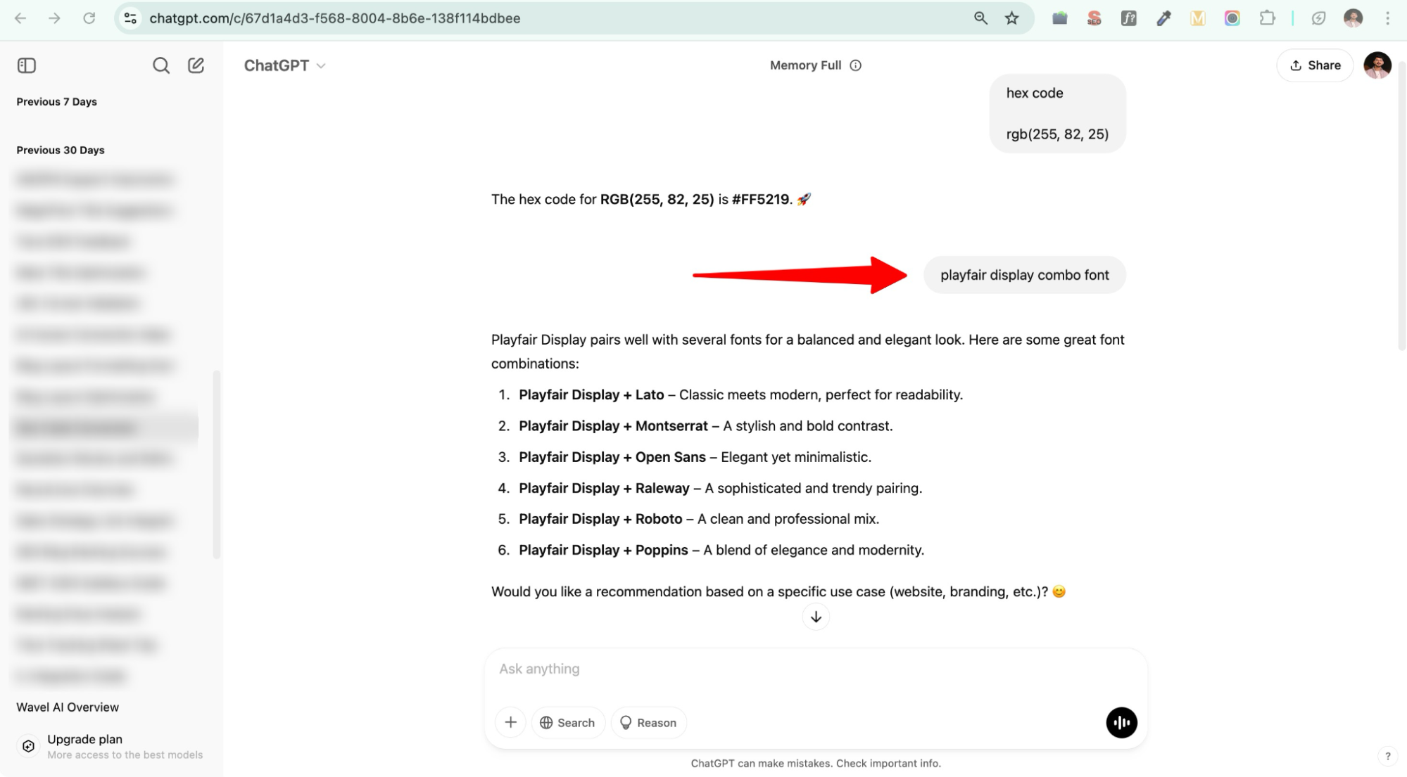 I used ChatGPT to choose the font styles that align with my desired font - AI uses in daily life.