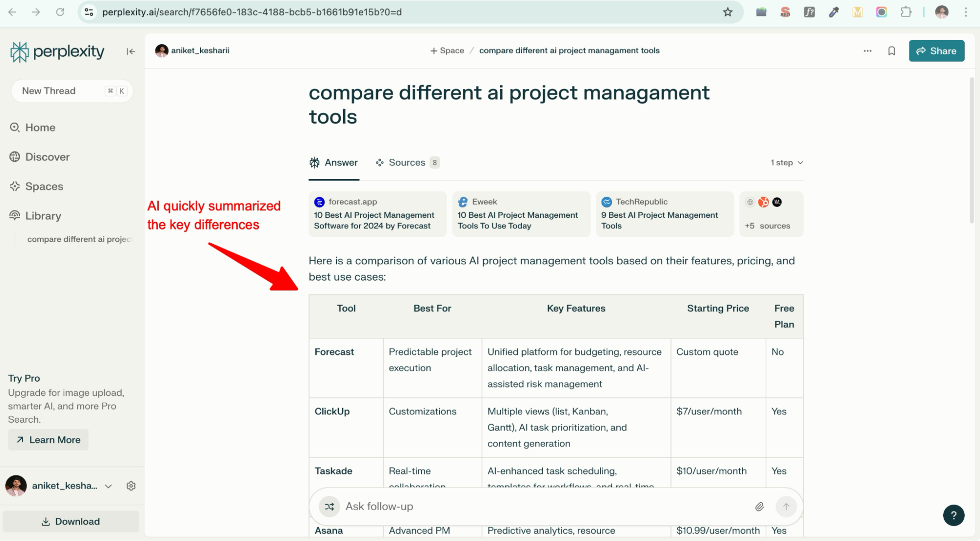 Perplexity AI simplifies research by providing concise, well-sourced answers instead of endless search results.