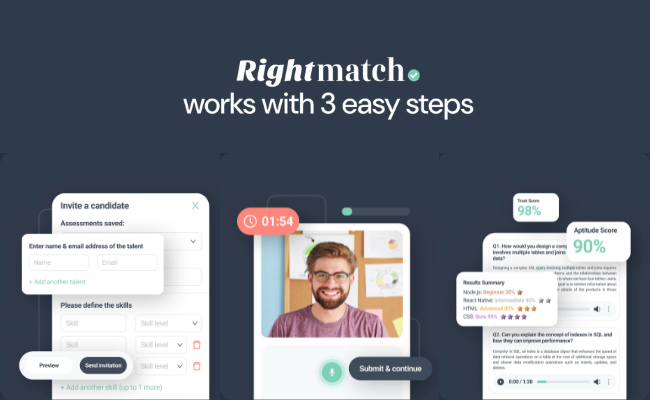 RightMatch AI - Works wit 3 easy steps