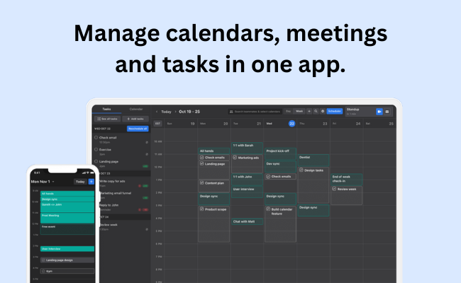 Motion - Mange calendars meetings and tasks in one app