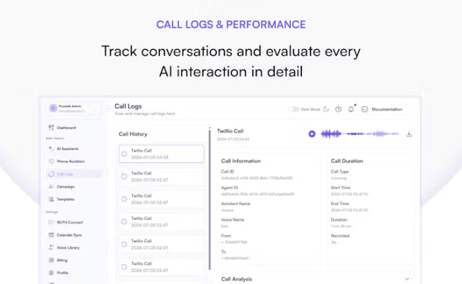 Puretalk AI - track conversations and evaluate every ai interaction in detail