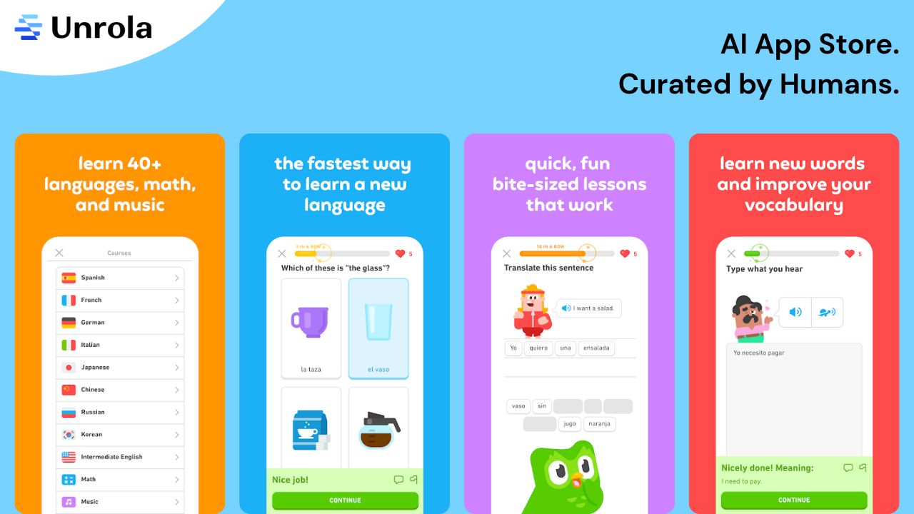 Duolingo is one of the best AI apps for Android.