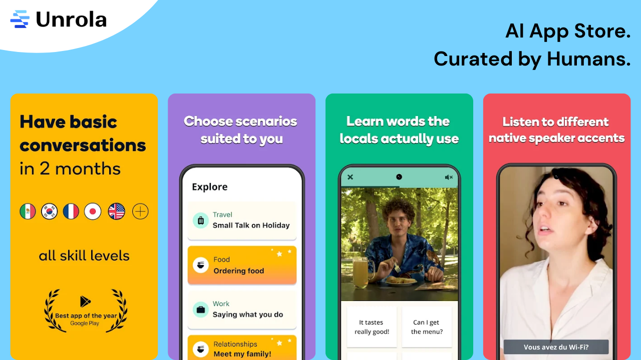 Memrise GPT AI English speaking app interface on a mobile device.