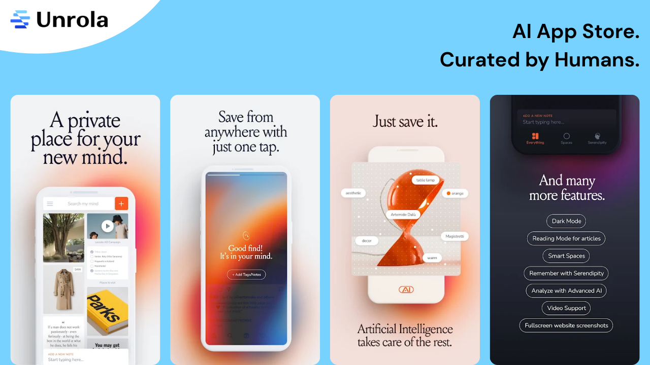 MyMind is one of the best AI apps for Android.