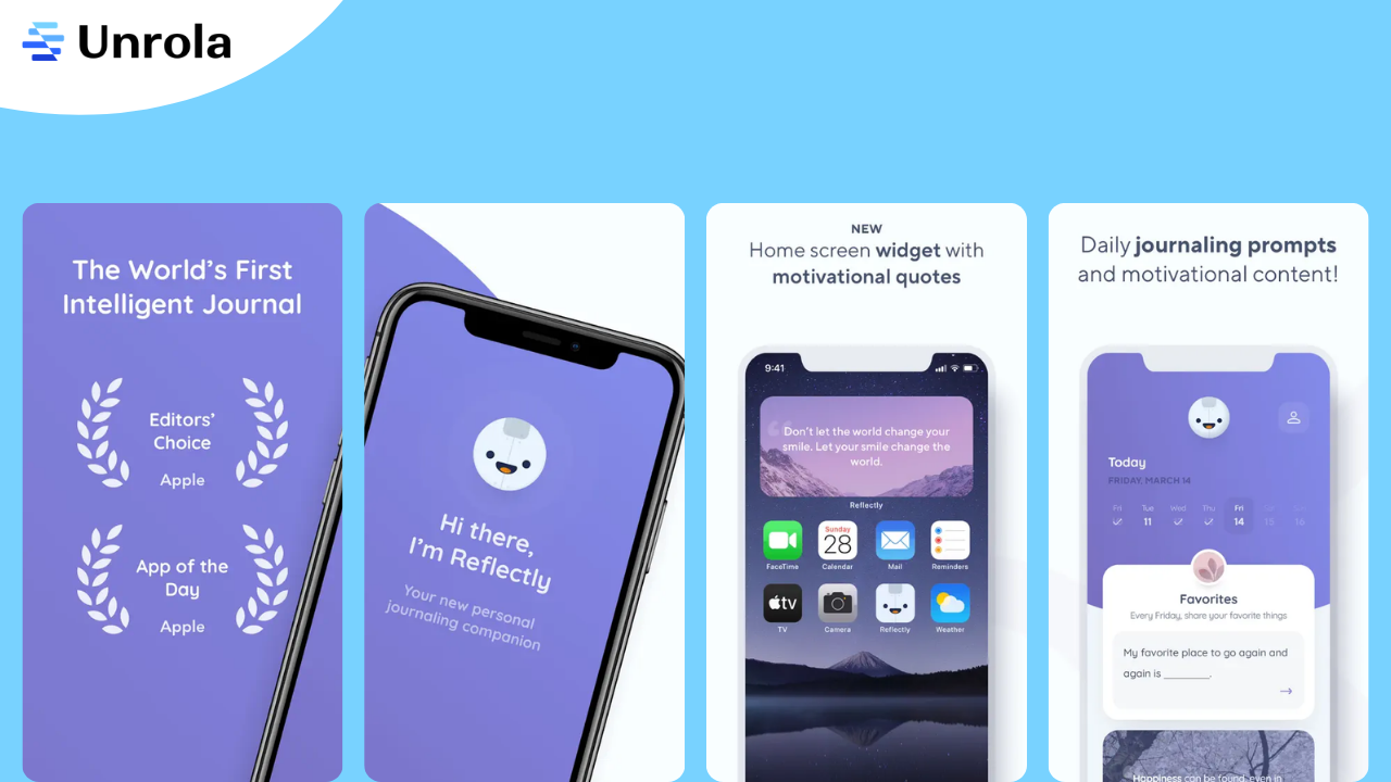 Reflectly – an AI journaling tool.