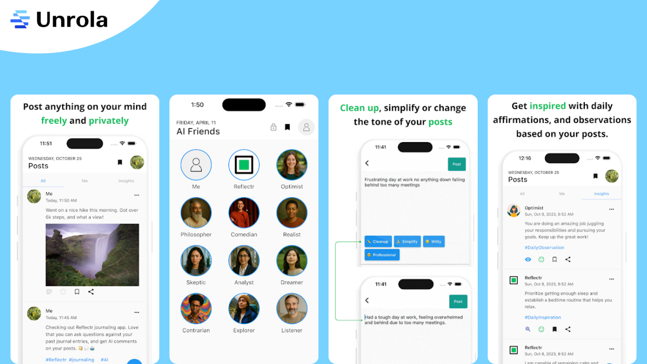 Reflectr AI journal app.