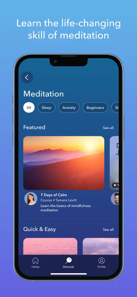 Calm, one of the best AI therapist apps 3.