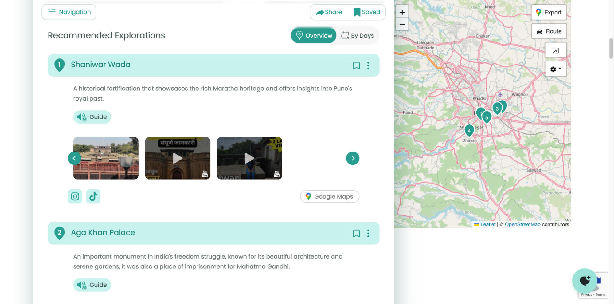 get a quick overview of your trip