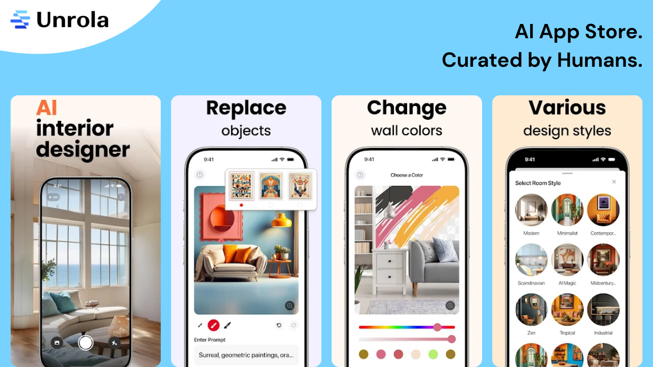 Home AI – AI Interior Design is one of the best AI apps for interior design.