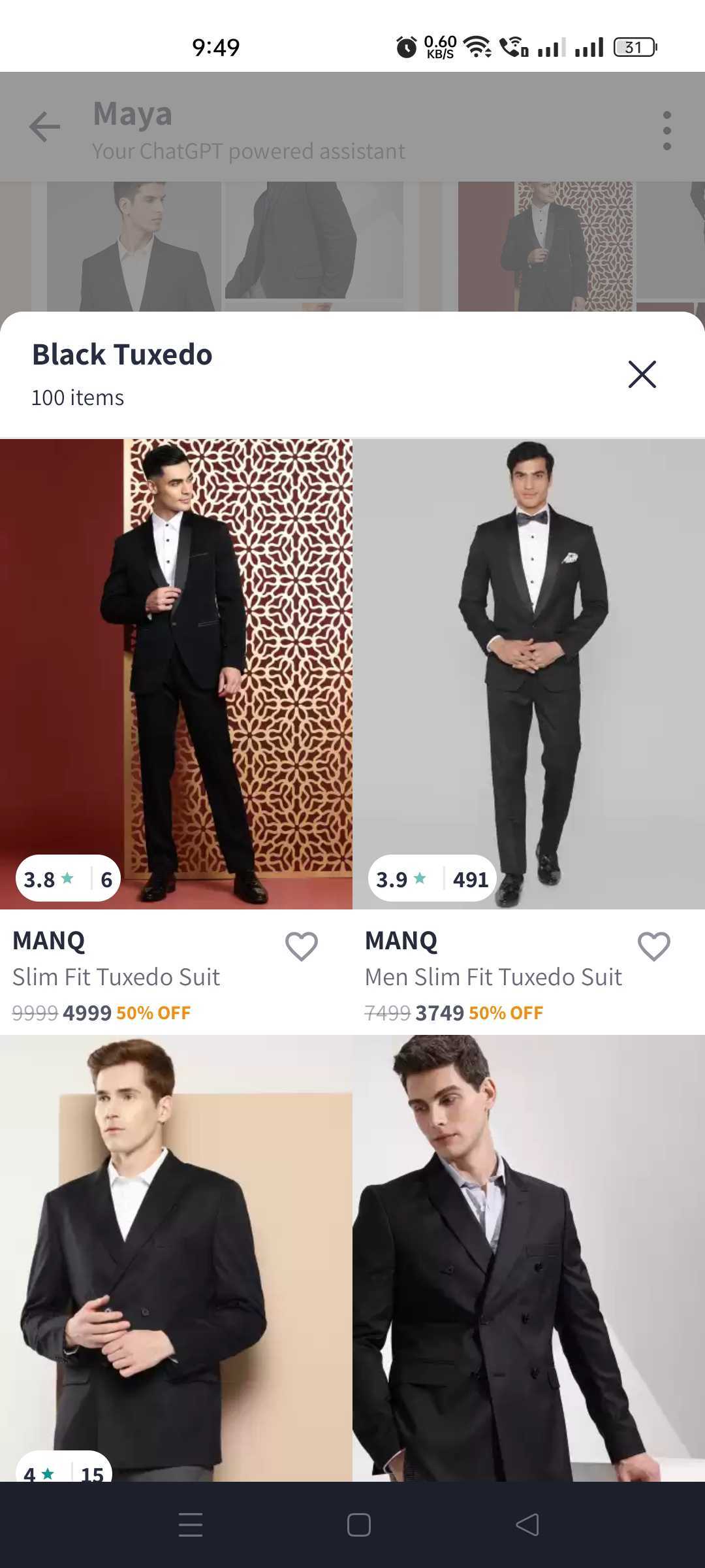 Myntra Maya AI shopping assistant free 3.