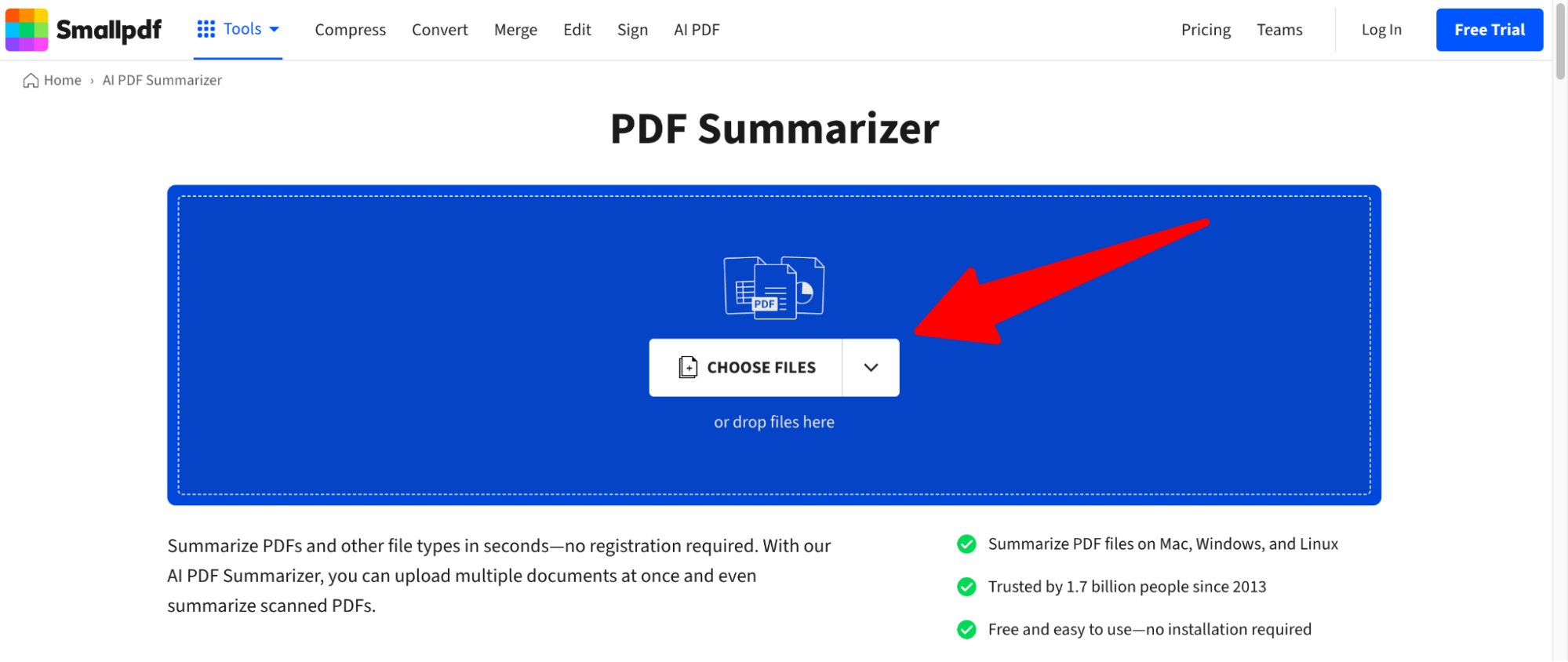 smallpdf choose you file dashboard Unrola DIY