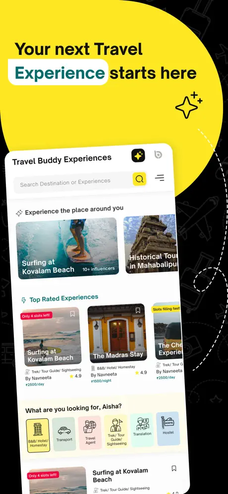Travel Buddy AI app for trip planning interface 7.