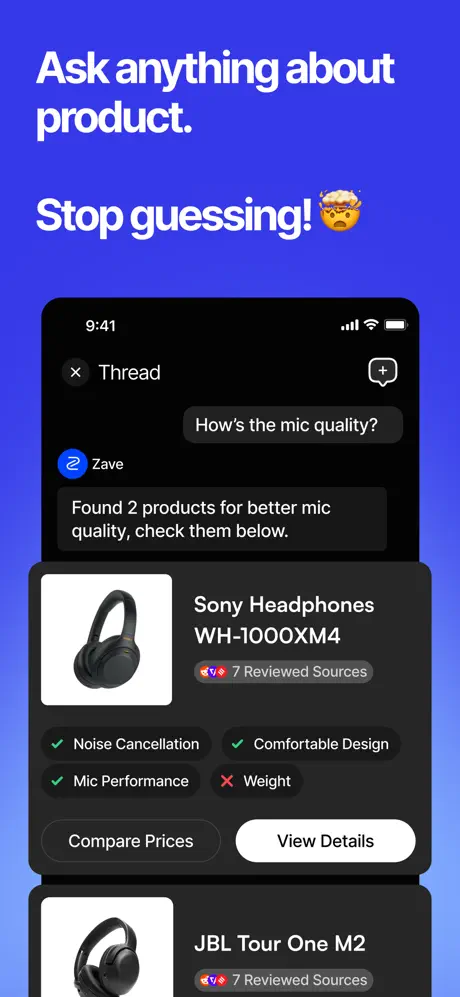 Zave is a free AI shopping assistant 2.